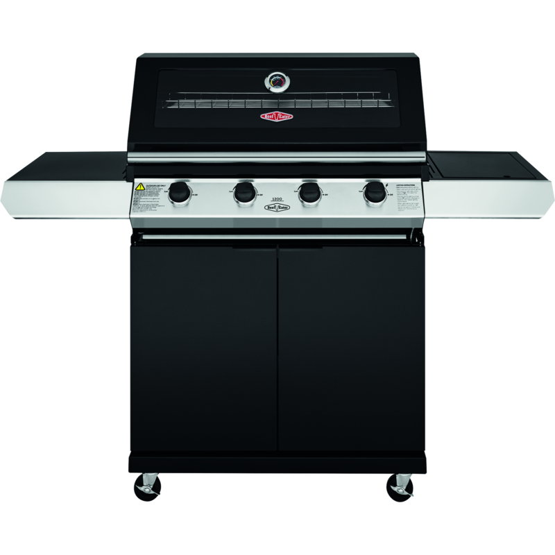 BeefEater 1200E 4 Burner BBQ & Side Burner Trolley (BMG1241BBE 5060569418208)