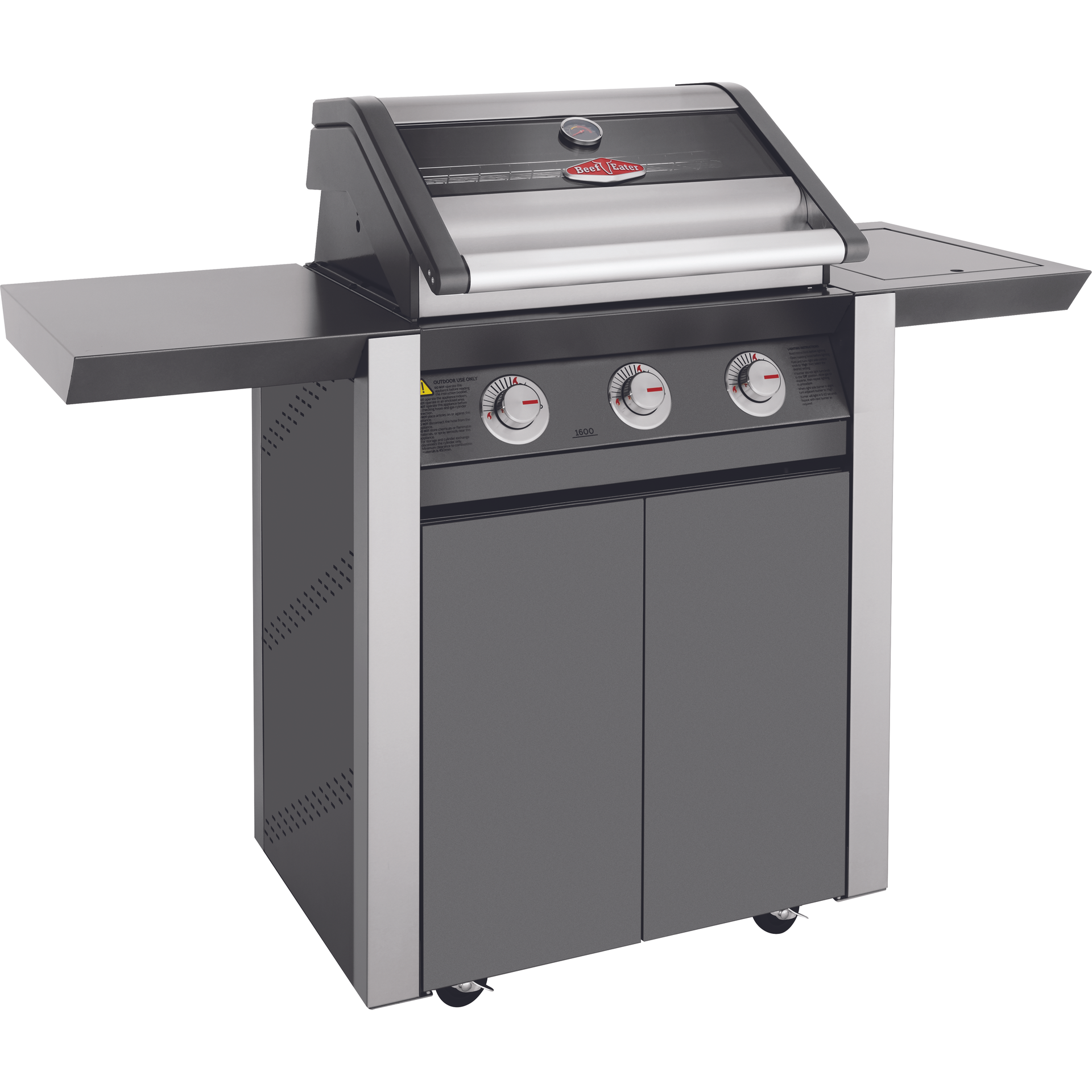 BeefEater 1600E Series - 3 Burner BBQ & Side Burner Trolley (BMG1631BBE 5060912591336) BeefEater 1600E Series - 3 Burner BBQ & Side Burner Trolley (BMG1631BBE 5060912591336)