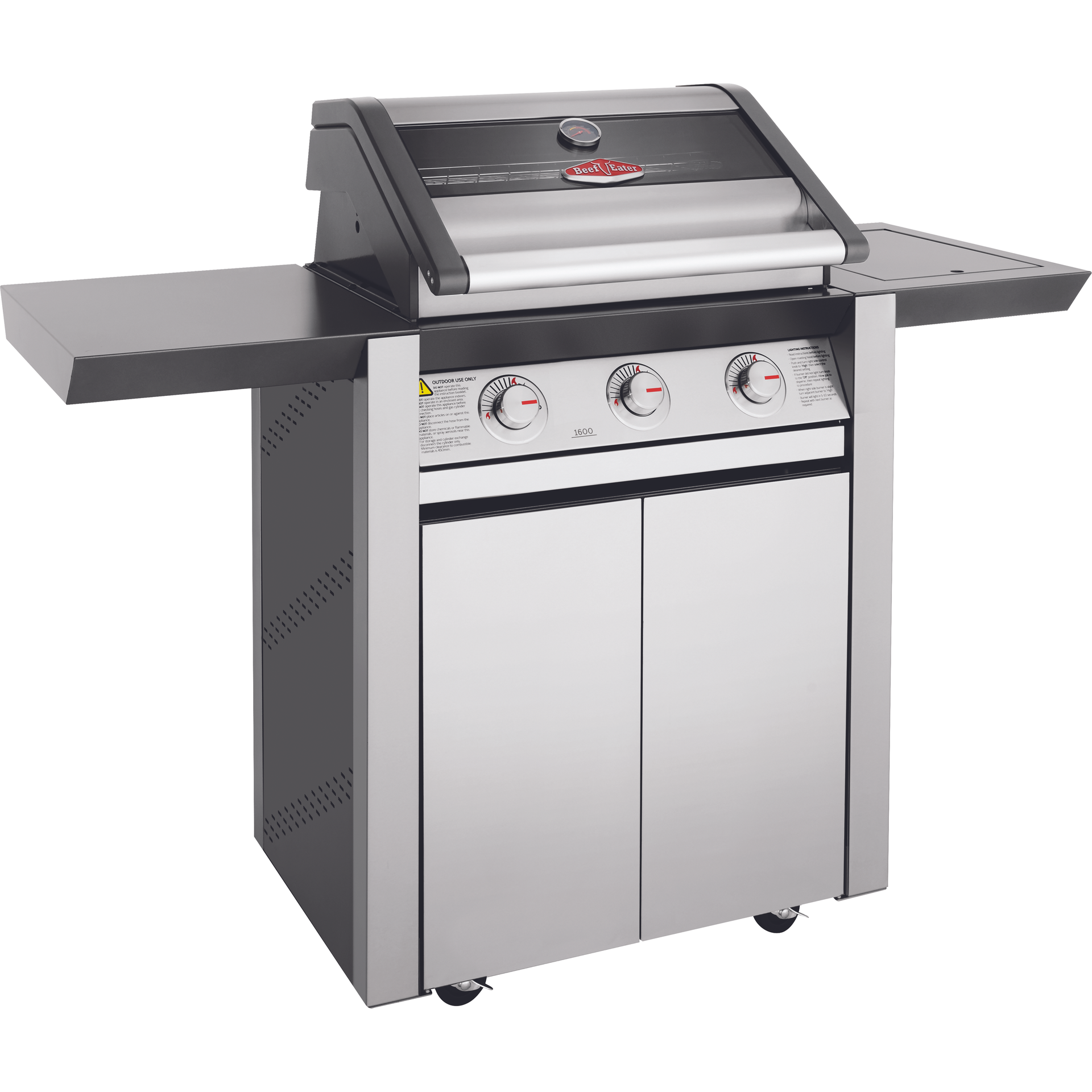 BeefEater 1600S Series - 3 Burner BBQ & Side Burner Trolley (BMG1631SBE 5060912591367) BeefEater 1600S Series - 3 Burner BBQ & Side Burner Trolley (BMG1631SBE 5060912591367)