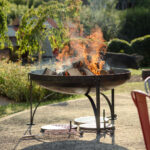 Firepits UK Plain Jane Fire Pit with Four Swing Arm BBQ Racks 120cm PLJ120SWA/4