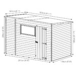 Mercia Overlap Pent Shed (10x6) (SI-001-001-0010 - EAN 5029442075167)