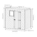 Mercia Overlap Pent Shed (7x5) (SI-001-001-0008 - EAN 5029442075143)