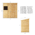 Mercia Shiplap Pent Shed (6x4) (SI-001-004-0124 - EAN 5029442006635)