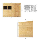Mercia Shiplap Pent Shed (8x6) (SI-001-004-0125 - EAN 5029442006642)