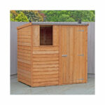 Shire Dip Treated Overlap Pent Shed Single Door (6x4) OVEP0604DOL-1AA 5060490134505