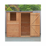 Shire Dip Treated Overlap Pent Shed Single Door (6x4) OVEP0604DOL-1AA 5060490134505