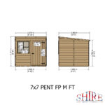 Shire Pent Shed (7x7) PENT0707DSL-1AA 5060437981780