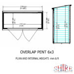 Shire Pressure Treated Overlap Range Pent Double Door (6x3) OVED0603POL-1AA 5060490134215