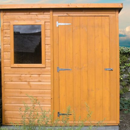 Shire Shiplap Pent Shed Single Door (6x4) PENT0604DSL-1AA 5060437981704