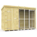 Total Sheds (10x4) Dog Kennel And Run (Full Height With Bars)