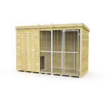 Total Sheds (10x4) Dog Kennel And Run (Full Height With Bars)