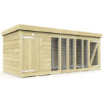 Total Sheds (10x4) Pressure Treated Dog Kennel and Run
