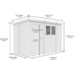 Total Sheds (10x5) Pressure Treated Pent Shed
