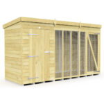 Total Sheds (12x4) Dog Kennel And Run (Full Height)