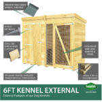 Total Sheds (12x4) Dog Kennel And Run (Full Height)