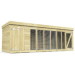 Total Sheds (12x4) Pressure Treated Dog Kennel and Run