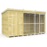 Total Sheds (12x6) Dog Kennel And Run (Full Height With Bars)
