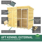 Total Sheds (12x6) Dog Kennel And Run (Full Height With Bars)