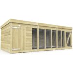 Total Sheds (12x6) Pressure Treated Dog Kennel and Run