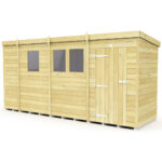 Total Sheds (13x4) Pressure Treated Pent Shed