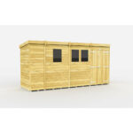 Total Sheds (13x4) Pressure Treated Pent Shed