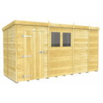 Total Sheds (13x5) Pressure Treated Pent Shed