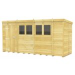 Total Sheds (14x5) Pressure Treated Pent Shed