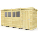 Total Sheds (15x4) Pressure Treated Pent Shed