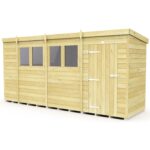 Total Sheds (15x4) Pressure Treated Pent Shed