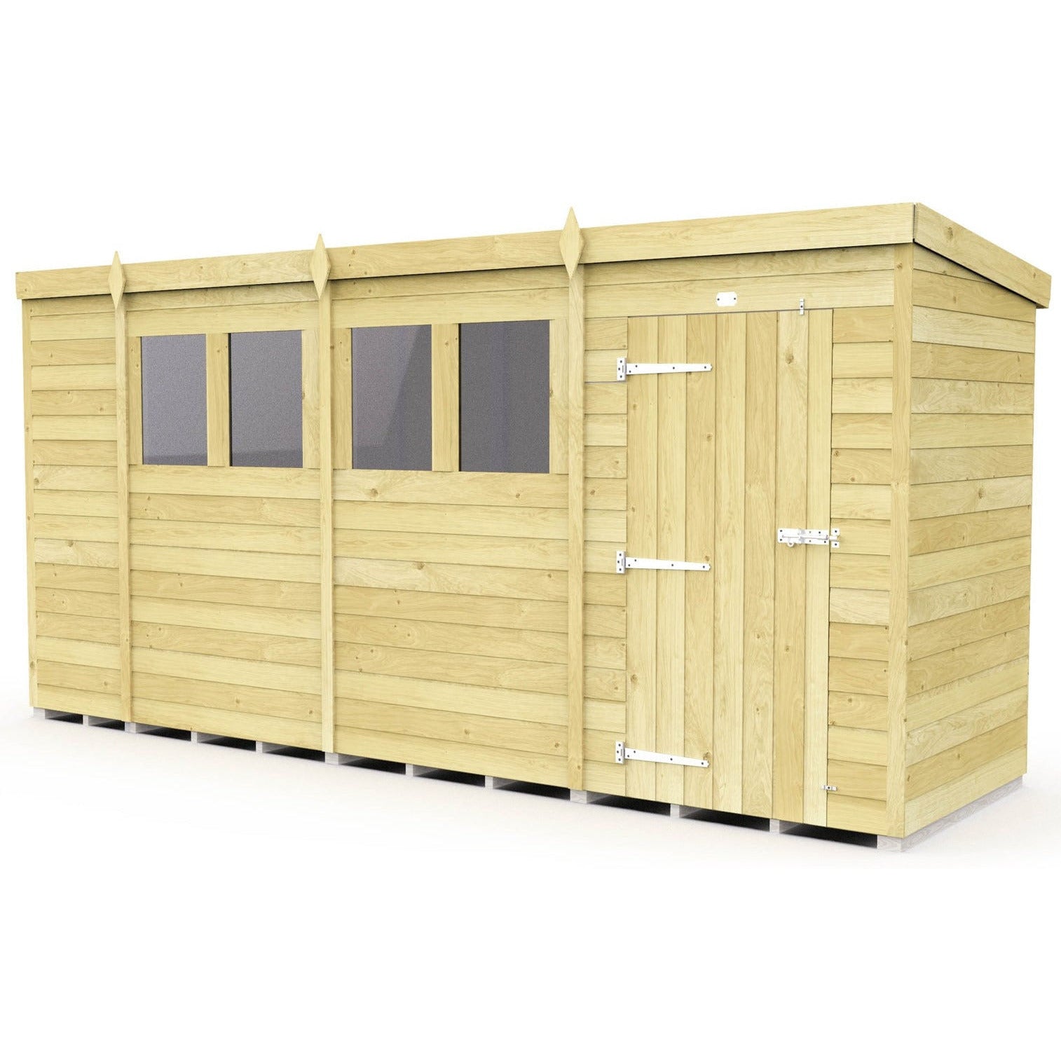 Total Sheds (15x4) Pressure Treated Pent Shed Total Sheds (15x4) Pressure Treated Pent Shed
