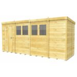 Total Sheds (15x5) Pressure Treated Pent Shed