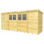 Total Sheds (15x5) Pressure Treated Pent Shed
