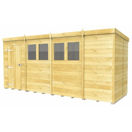 Total Sheds (15x5) Pressure Treated Pent Shed