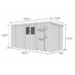 Total Sheds (15x6) Pressure Treated Pent Shed