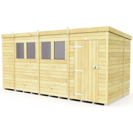 Total Sheds (15x6) Pressure Treated Pent Shed