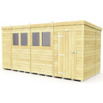 Total Sheds (15x7) Pressure Treated Pent Shed