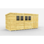 Total Sheds (15x7) Pressure Treated Pent Shed