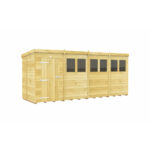 Total Sheds (16x5) Pressure Treated Pent Shed