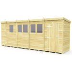 Total Sheds (17x4) Pressure Treated Pent Shed