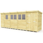 Total Sheds (17x4) Pressure Treated Pent Shed