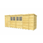 Total Sheds (17x5) Pressure Treated Pent Shed