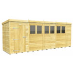 Total Sheds (18x5) Pressure Treated Pent Shed