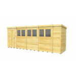 Total Sheds (18x5) Pressure Treated Pent Shed