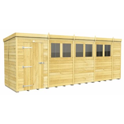 Total Sheds (18x5) Pressure Treated Pent Shed