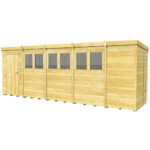 Total Sheds (19x5) Pressure Treated Pent Shed