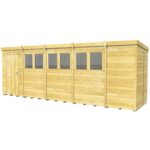 Total Sheds (19x5) Pressure Treated Pent Shed