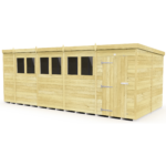 Total Sheds (19x8) Pressure Treated Pent Shed