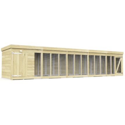 Total Sheds (20x4) Pressure Treated Dog Kennel and Run