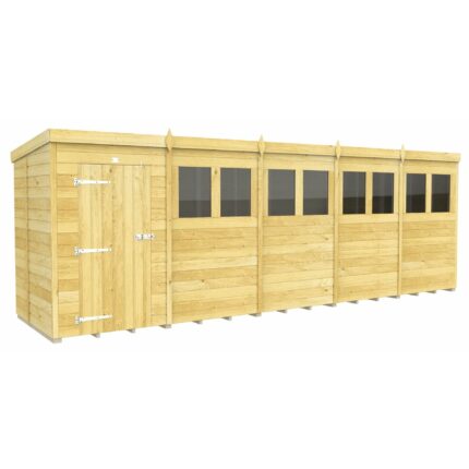 Total Sheds (20x5) Pressure Treated Pent Shed