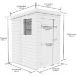 Total Sheds (4x5) Pressure Treated Pent Shed